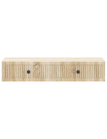 Tavolino da Parete Laterale Rovere Sonoma 87,5 x 34,5 x 17 cm