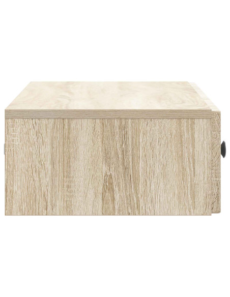 Tavolino da Parete Laterale Rovere Sonoma 87,5 x 34,5 x 17 cm