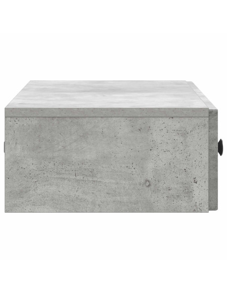 Tavolino da Parete Laterale Grigio Cemento 87,5 x 34,5 x 17 cm