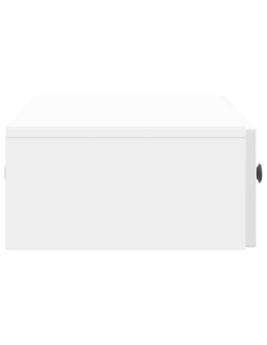 Tavolino da Parete Laterale Bianco Lucido 87,5 x 34,5 x 17 cm