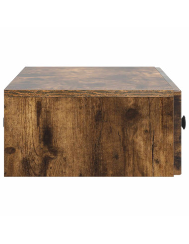 Tavolino da Parete Laterale Rovere Fumo 87,5 x 34,5 x 17 cm