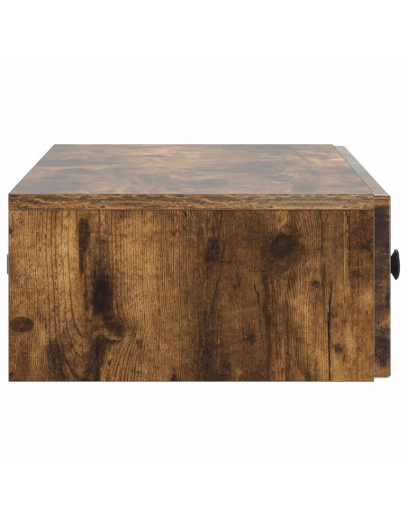 Tavolino da Parete Laterale Rovere Fumo 87,5 x 34,5 x 17 cm