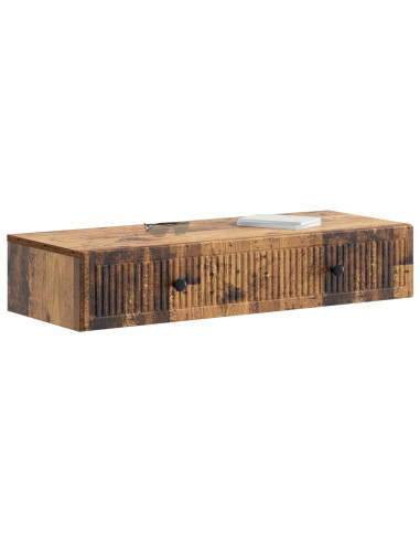 Tavolino da Parete Laterale Legno antico 87,5 x 34,5 x 17 cm
