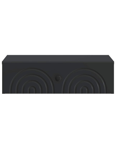 Tavolino da Parete Laterale Nero 59 x 34,5 x 17 cm
