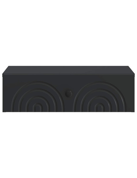 Tavolino da Parete Laterale Nero 59 x 34,5 x 17 cm