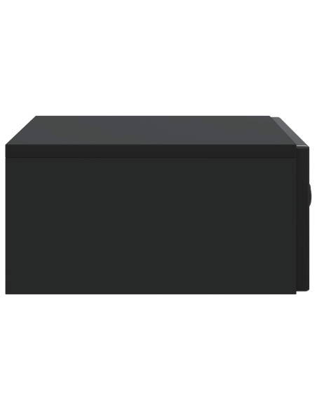 Tavolino da Parete Laterale Nero 59 x 34,5 x 17 cm