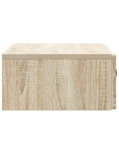 Tavolino da Parete Laterale Rovere Sonoma 59 x 34,5 x 17 cm