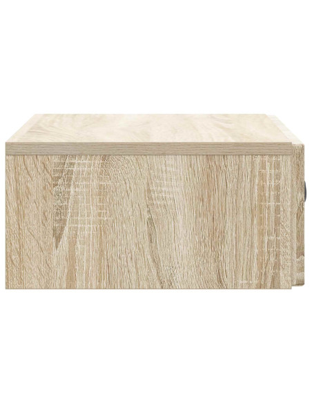 Tavolino da Parete Laterale Rovere Sonoma 59 x 34,5 x 17 cm