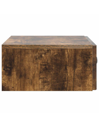 Tavolino da Parete Laterale Rovere Fumo 59 x 34,5 x 17 cm