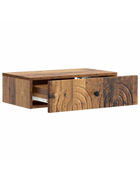Tavolino da Parete Laterale Legno antico 59 x 34,5 x 17 cm