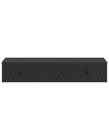 Tavolino da Parete Laterale Nero 87,5 x 34,5 x 17 cm