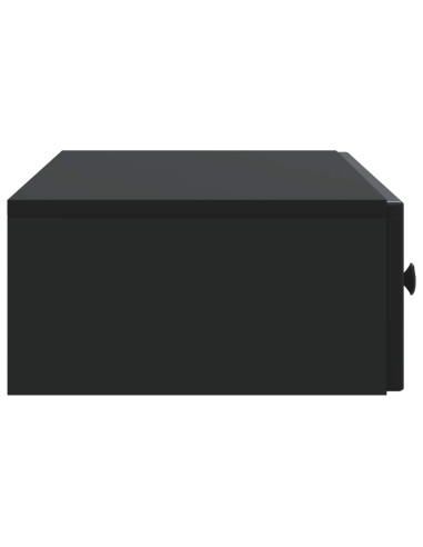 Tavolino da Parete Laterale Nero 87,5 x 34,5 x 17 cm