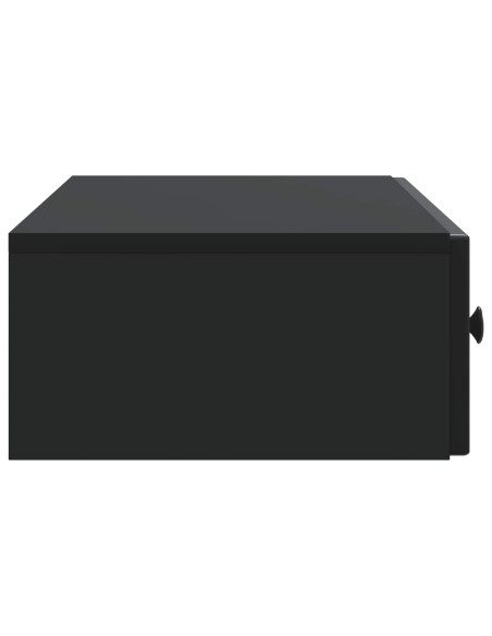 Tavolino da Parete Laterale Nero 87,5 x 34,5 x 17 cm