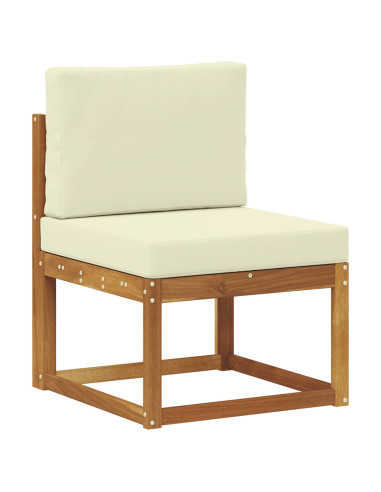 Set di divani da esterno con cuscino 6 pcs Naturale e Crema