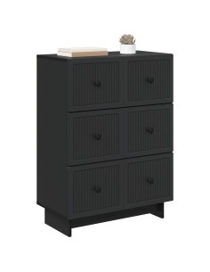 Mobile con Cassetti Nero 66 x 34,5 x 90 cm Legno ingegnerizzato 2