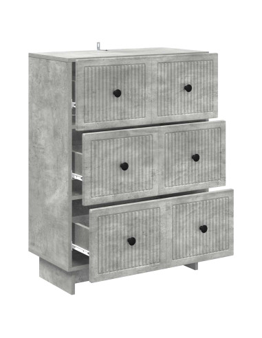 Mobile con Cassetti Grigio Cemento 66 x 34,5 x 90 cm