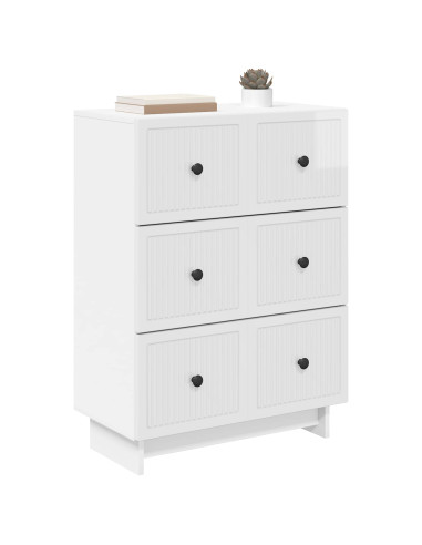 Mobile con Cassetti Bianco Lucido 66 x 34,5 x 90 cm