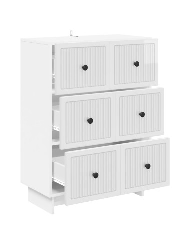 Mobile con Cassetti Bianco Lucido 66 x 34,5 x 90 cm