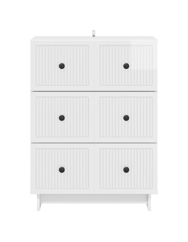 Mobile con Cassetti Bianco Lucido 66 x 34,5 x 90 cm