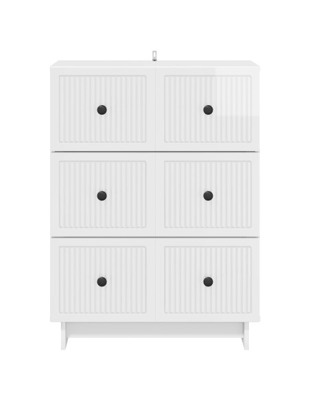 Mobile con Cassetti Bianco Lucido 66 x 34,5 x 90 cm