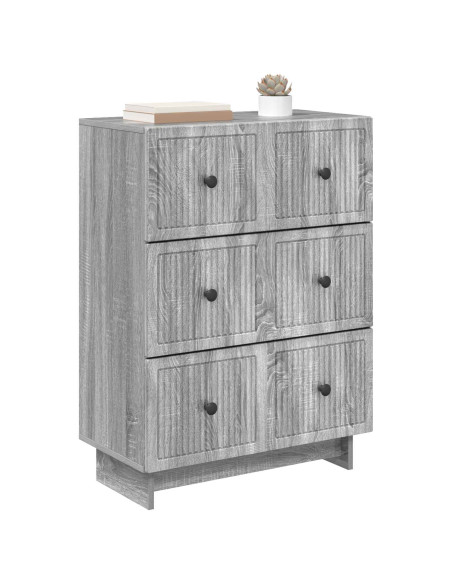 Mobile con Cassetti Grigio Sonoma 66 x 34,5 x 90 cm