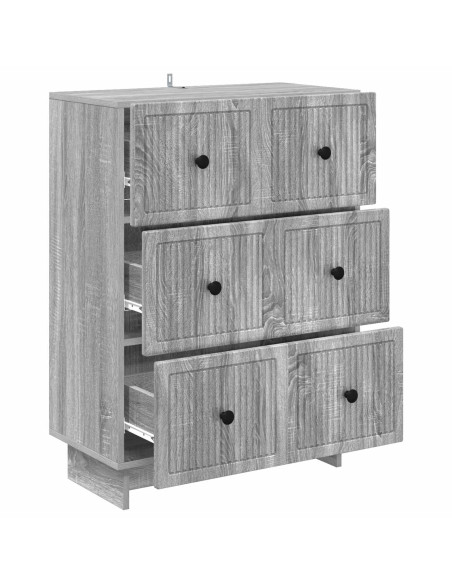 Mobile con Cassetti Grigio Sonoma 66 x 34,5 x 90 cm