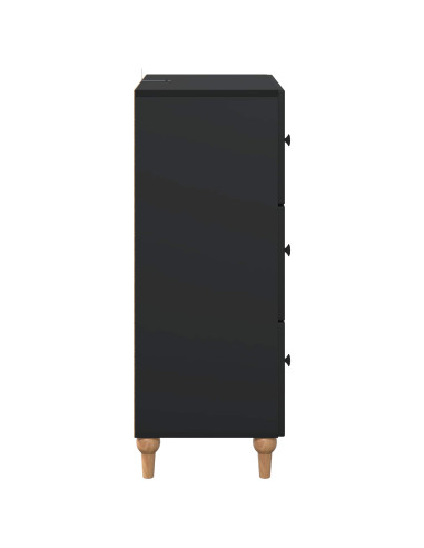 Mobile con Cassetti Nero 66 x 34,5 x 90 cm Legno ingegnerizzato