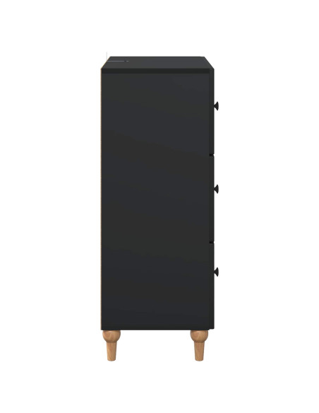 Mobile con Cassetti Nero 66 x 34,5 x 90 cm Legno ingegnerizzato