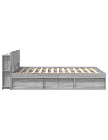 Telaio del letto con storage Sonoma grigio 160 x 200 cm
