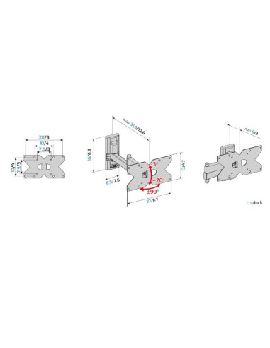 STAFFA PARETE CME DOUBLE EDR120