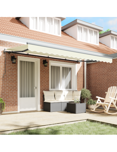 Tenda Retrattile Crema 350 x 200 cm Tessuto