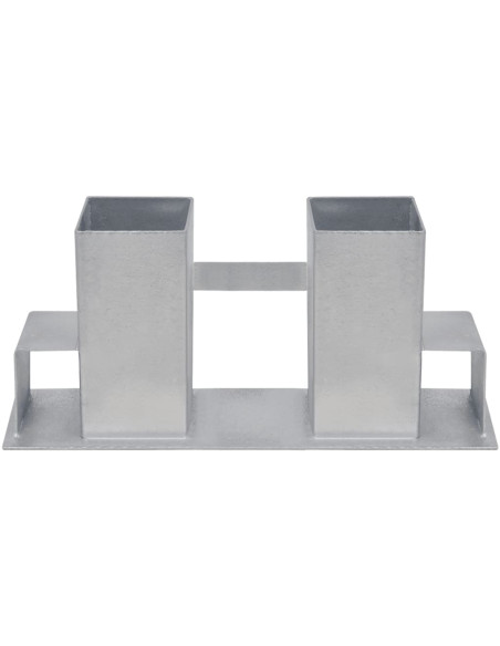 Set Supporti per Legna da Ardere 4 pz in Acciaio Argento
