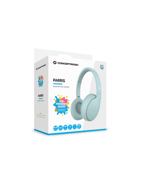 Conceptronic PARRIS04B cuffia e auricolare Con cavo e senza cavo A Padiglione Musica e Chiamate Bluetooth Azzurro