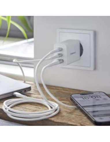 POWER ADAPTER 2 USB-C + 1 USB A 65W