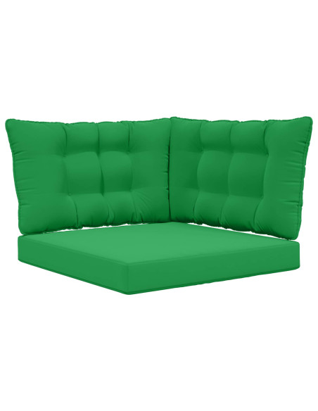 Cuscino per divano da esterno 3 pcs Verde Poliestere