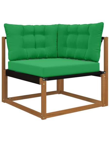 Cuscino per divano da esterno 3 pcs Verde Poliestere