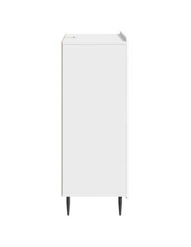 Credenza Bianco Lucido 66 x 34,5 x 91,5 cm Legno ingegnerizzato