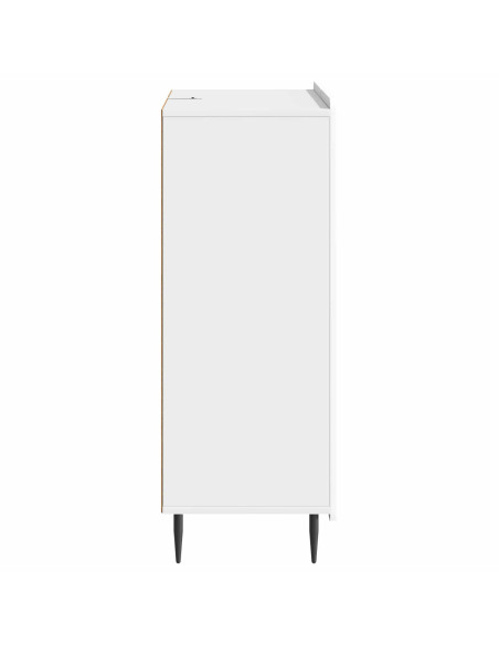 Credenza Bianco Lucido 66 x 34,5 x 91,5 cm Legno ingegnerizzato