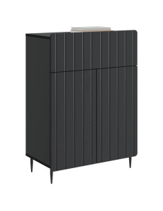 Credenza Nero 66 x 34,5 x 92 cm Legno ingegnerizzato 2