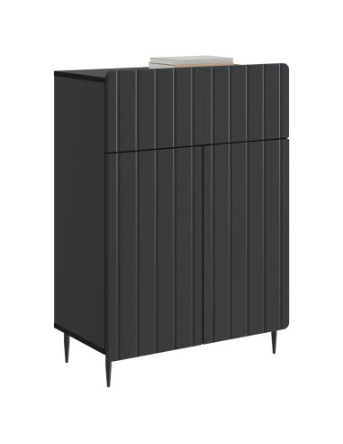 Credenza Nero 66 x 34,5 x 92 cm Legno ingegnerizzato