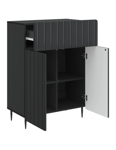Credenza Nero 66 x 34,5 x 92 cm Legno ingegnerizzato