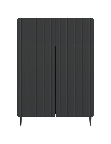 Credenza Nero 66 x 34,5 x 92 cm Legno ingegnerizzato