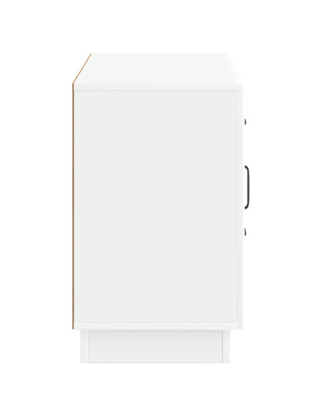 Credenza Bianco Lucido 89 x 34,5 x 57 cm Legno ingegnerizzato