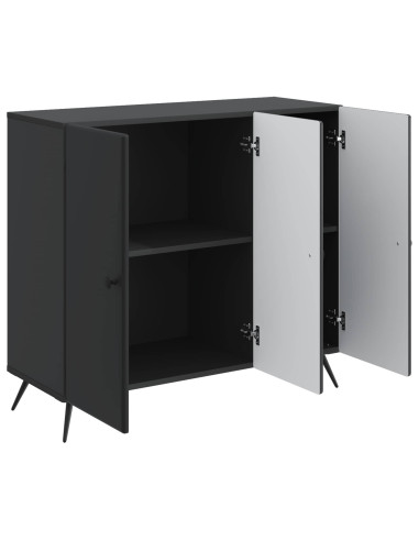 Credenza Nero 89 x 34,5 x 80 cm Legno ingegnerizzato