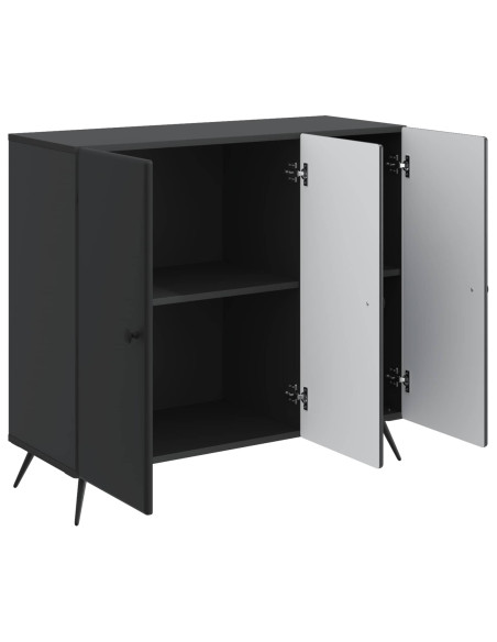 Credenza Nero 89 x 34,5 x 80 cm Legno ingegnerizzato