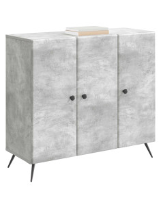 Credenza Grigio Cemento 89 x 34,5 x 80 cm Legno ingegnerizzato 2