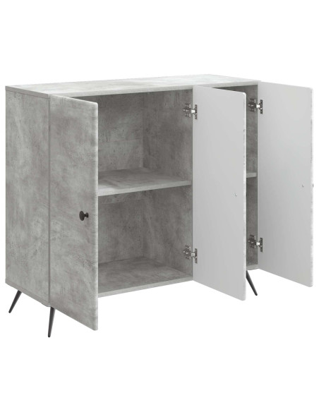 Credenza Grigio Cemento 89 x 34,5 x 80 cm Legno ingegnerizzato