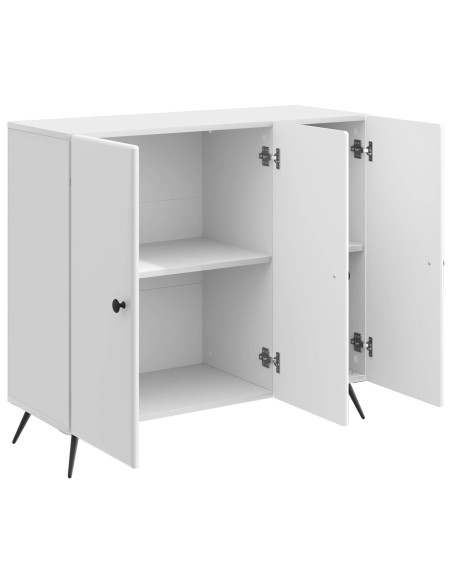 Credenza Bianco Lucido 89 x 34,5 x 80 cm Legno ingegnerizzato