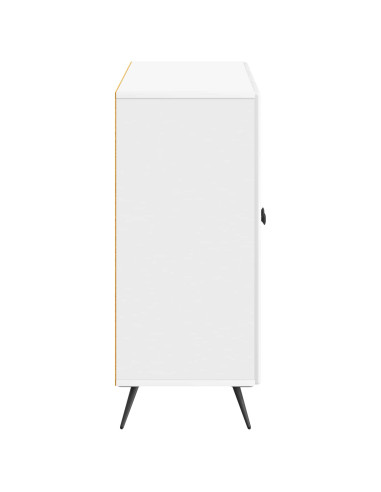 Credenza Bianco Lucido 89 x 34,5 x 80 cm Legno ingegnerizzato