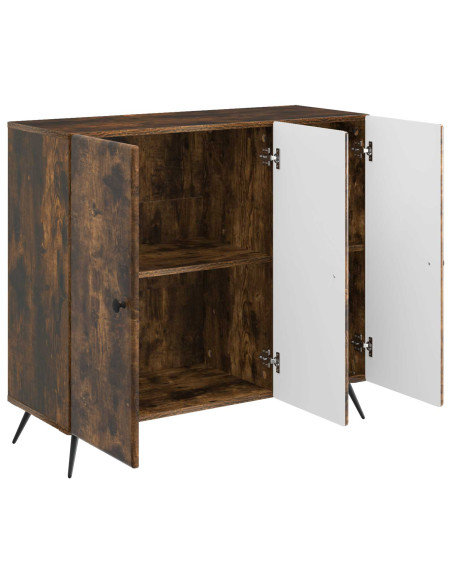 Credenza Rovere Fumo 89 x 34,5 x 80 cm Legno ingegnerizzato